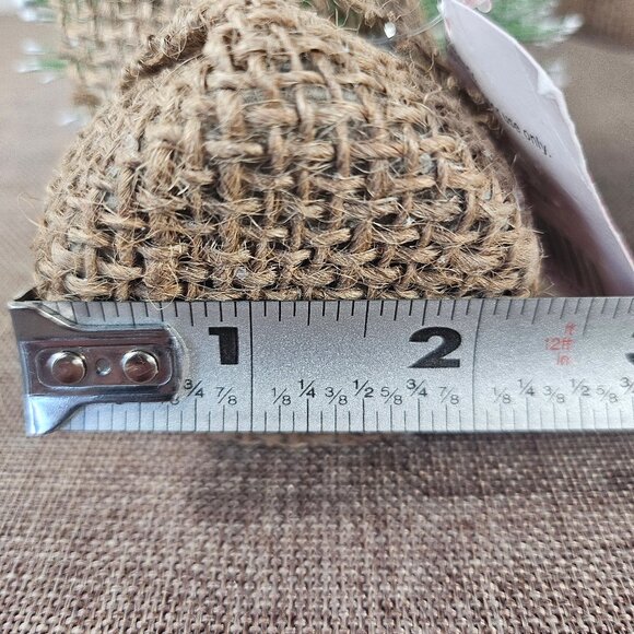 2 Holiday Style 11" Green Bottle Brush Trees With White Tips & Red Bead Garland - Picture 8 of 9